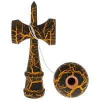 Kendama KROM Classic 5+ / Желтый Black Crackle photo 2