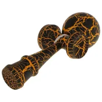 Kendama KROM Classic 5+ / Желтый Black Crackle photo 3