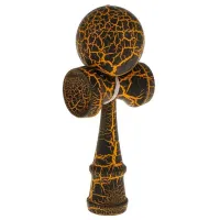 Kendama KROM Classic 5+ / Желтый Black Crackle photo 4