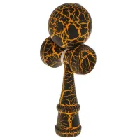 Kendama KROM Classic 5+ / Желтый Black Crackle photo 5