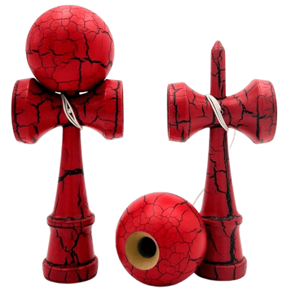 Kendama KROM Classic  5+ / Beige Dark Red Crackle photo 2