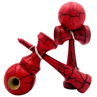 Kendama KROM Classic 5+ / Beige Dark Red Crackle photo 3