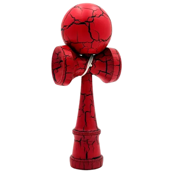 Kendama KROM Classic  5+ / Beige Dark Red Crackle photo 4