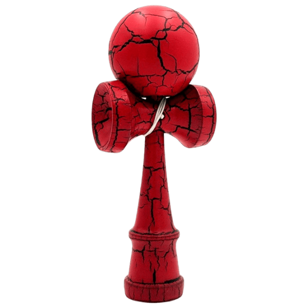 Kendama KROM Classic  5+ / Beige Dark Red Crackle photo 4