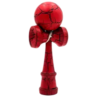 Kendama KROM Classic 5+ / Beige Dark Red Crackle photo 4