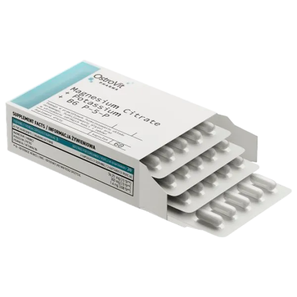 Supliment alimentar OstroVit Citrate+Potassium+B6 P-5-P 60 photo 3