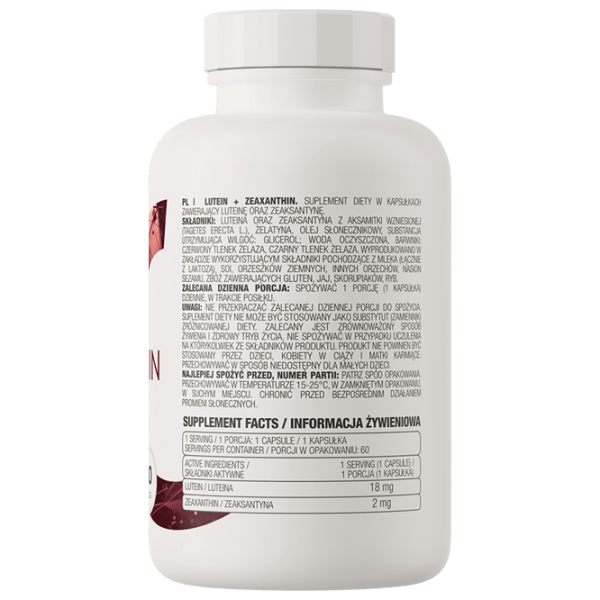 Supliment alimentar OstroVit Lutein + Zeaxanthin 60 photo 3