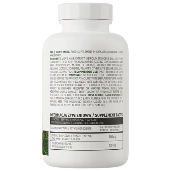 Supliment alimentar OstroVit Lion's Mane VEGE 60 photo 2
