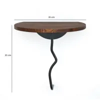 Полка Trendy Лев Массив / Walnut Black photo 7