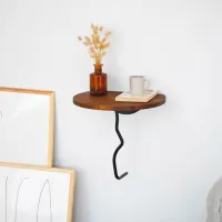 Полка Trendy Лев Массив / Каштан Черный photo 4