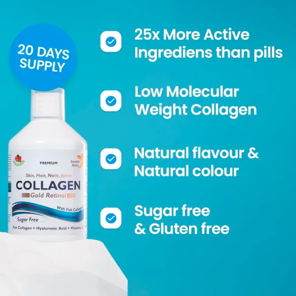 Пищевая добавка Swedish Nutra Collagen Gold Retinol  photo 4