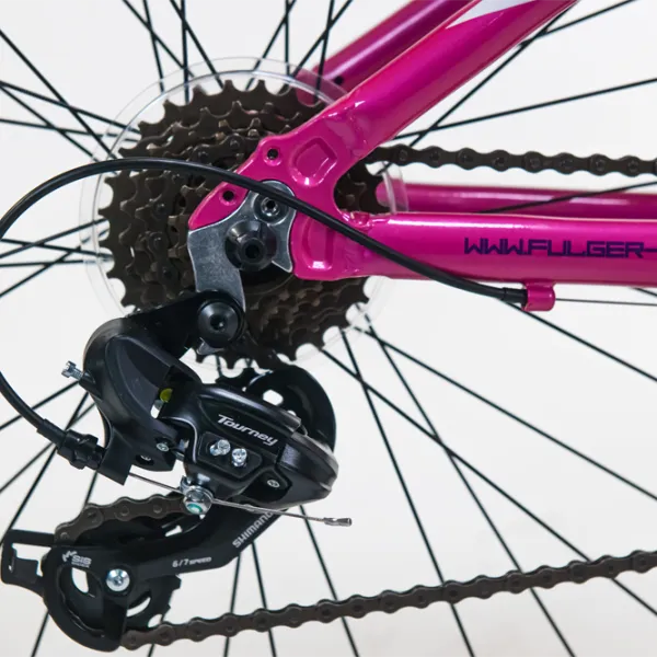 Bicicletă Fulger Venus 27.5 27.5" 16.5" Oțel / Pink Black photo 7