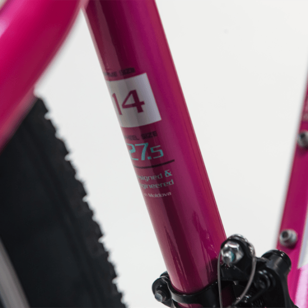 Bicicletă Fulger Venus 27.5 27.5" 16.5" Oțel / Pink Black photo 12