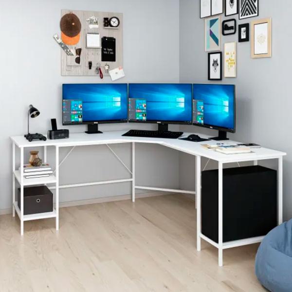 Masă de birou Trendy Power L Lemn/ White photo 3