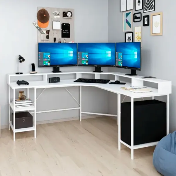 Офисный стол Trendy Power L Дерево/ Белый photo 4