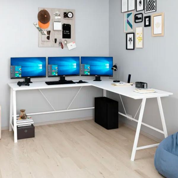 Офисный стол Trendy Echipa L Дерево/ Белый photo 4