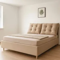 Кровать Fabrik Home Adelia 160 x 200 см / ЛДСП / Бежевый photo 3