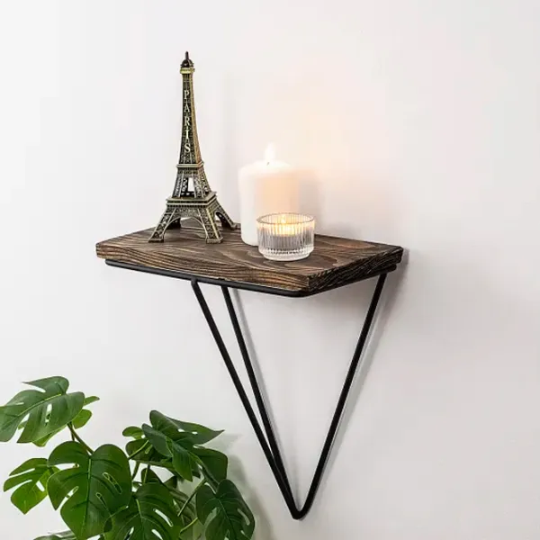 Полка Trendy Phalaenopsis Ель / Walnut Black photo 3