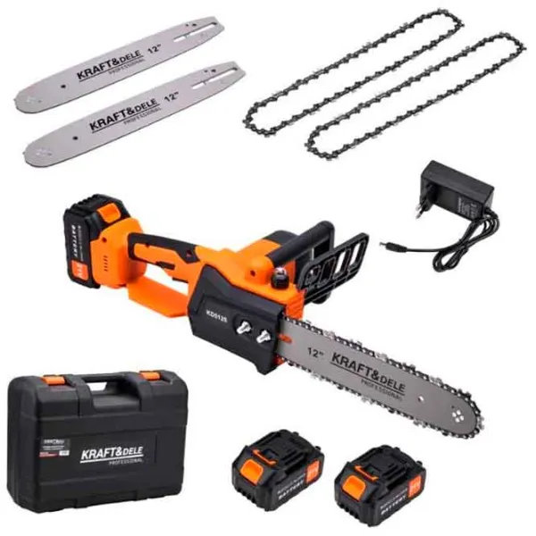 Fierăstrău cu lanţ Kraft&Dele KD5125 Cu acumulator/ Orange photo 1