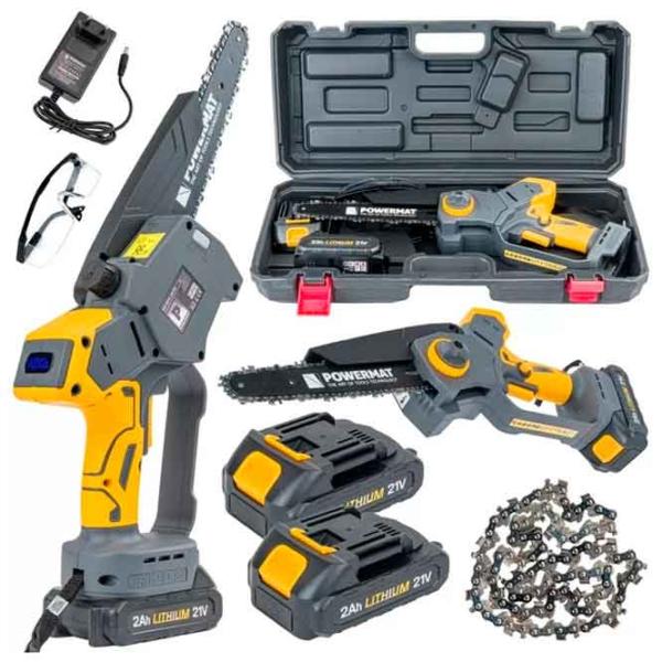Цепная пила Powermat PM-MPA-2AHM Аккумуляторный/ Серый photo 7