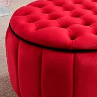 Fotoliu moale Trendy Jasmin Red / Velvet photo 7