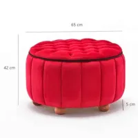 Fotoliu moale Trendy Jasmin Red / Velvet photo 8