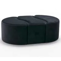 Fotoliu moale Trendy Alya Black / Velvet photo 2