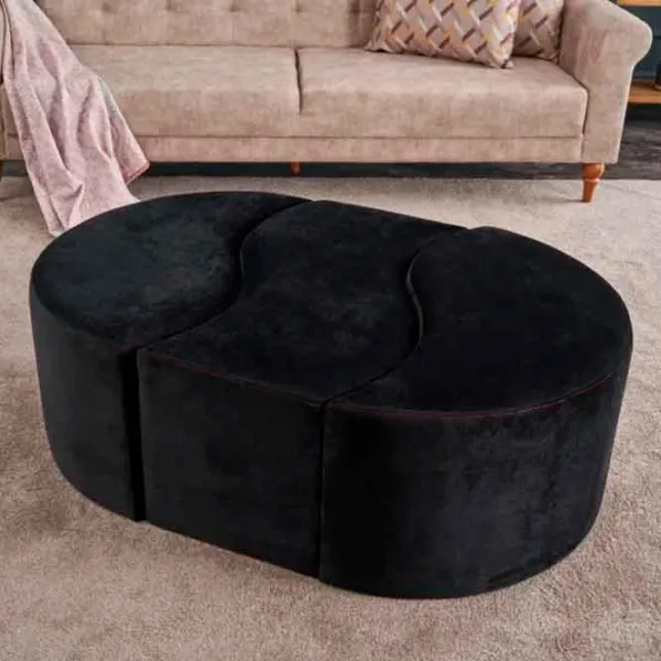 Fotoliu moale Trendy Alya Black / Velvet  photo 4