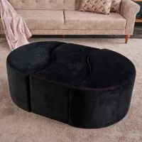 Fotoliu moale Trendy Alya Black / Velvet photo 4