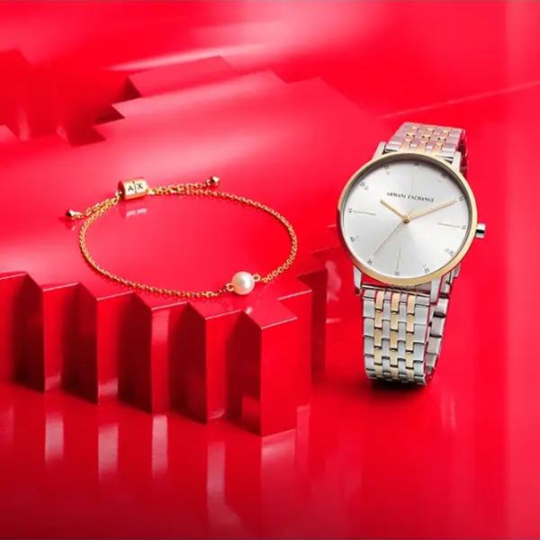 Ceas de mână pentru femei Armani Exchange AX7156SET Cuarț / 36 mm photo 3