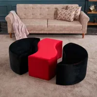 Fotoliu moale Trendy Alya Black / Velvet photo 4