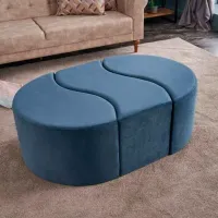 Fotoliu moale Trendy Alya Blue / Velvet photo 3