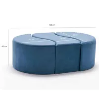 Fotoliu moale Trendy Alya Blue / Velvet photo 5