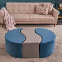 Fotoliu moale Trendy Alya Blue / Velvet photo 2