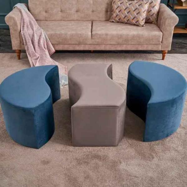 Fotoliu moale Trendy Alya Blue / Velvet  photo 5