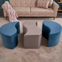 Fotoliu moale Trendy Alya Blue / Velvet photo 5