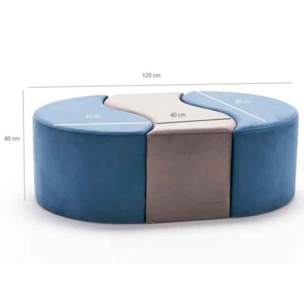 Fotoliu moale Trendy Alya Blue / Velvet  photo 8