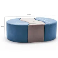 Fotoliu moale Trendy Alya Blue / Velvet photo 8
