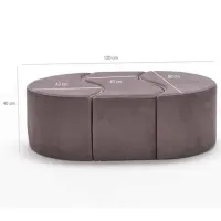 Fotoliu moale Trendy Alya Gray / Velvet photo 6