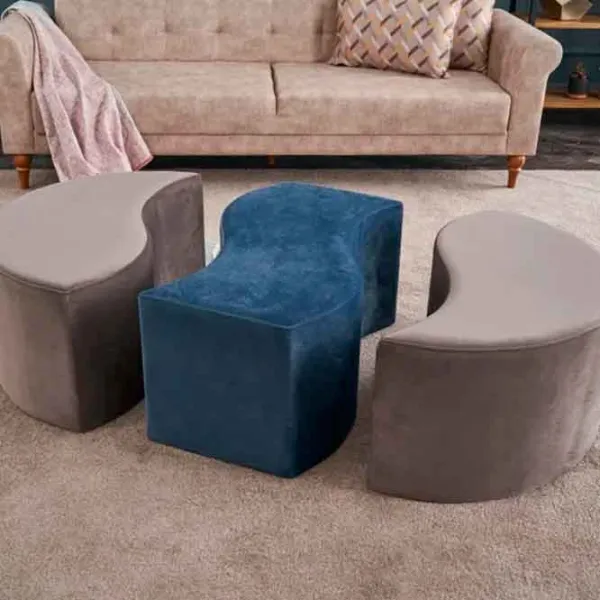 Fotoliu moale Trendy Alya Gray / Velvet  photo 4