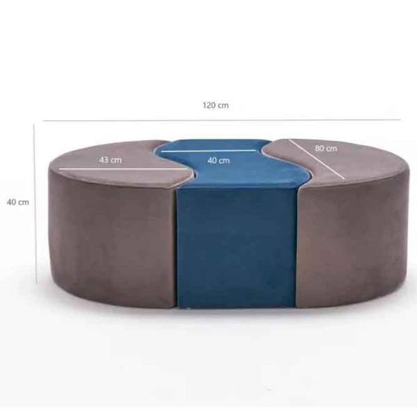Fotoliu moale Trendy Alya Gray / Velvet  photo 6