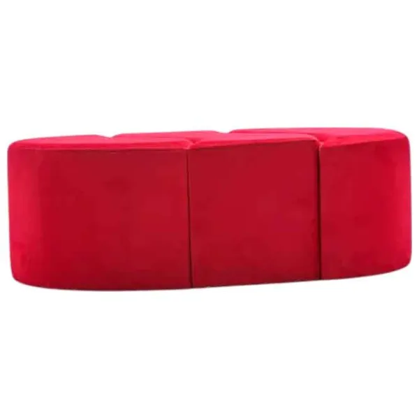 Fotoliu moale Trendy Alya Red / Velvet  photo 1