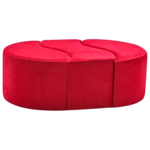 Fotoliu moale Trendy Alya Red / Velvet  photo 2