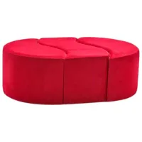 Fotoliu moale Trendy Alya Red / Velvet photo 2