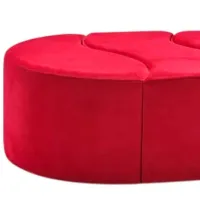 Fotoliu moale Trendy Alya Red / Velvet photo 3