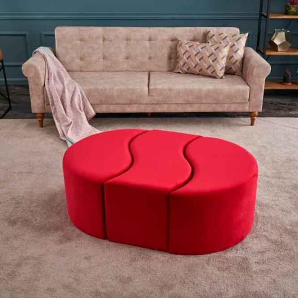 Fotoliu moale Trendy Alya Red / Velvet  photo 5