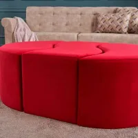 Fotoliu moale Trendy Alya Red / Velvet photo 6