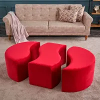 Fotoliu moale Trendy Alya Red / Velvet photo 7