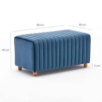 Fotoliu moale Trendy Mabel Blue / Velvet photo 7
