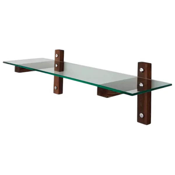 Raft Trendy R100 Sticlă călită / Walnut photo 1